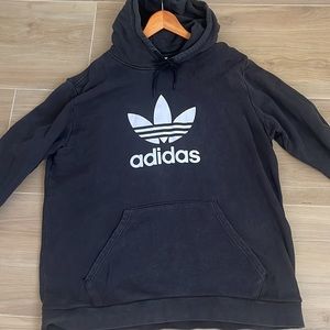 Faded used Adidas hoodie sweatshirt